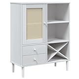【】Ampio spazio portaoggetti: Questa credenza, dotata di 2 cassetti e vari scomparti, offre un ampio spazio portaoggetti per riporre riviste, libri, DVD, dispositivi multimediali e altri oggetti essenziali in ordine e a portata di mano.