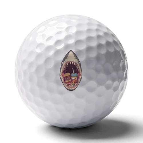 Shark Junk Food Custom Golf Ball Soft Practice Golf Balls Performance Distance and Speed for Indoor Outdoor