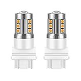 HHZL 3157 LED Bulb for Blinker Brake Light Front Turn Signal Bulb, 2PCS 3157 T25 Led Turn Signal Bulbs Super Bright Marker Parking Lighting Accessories Replacement Lamp for SUV Sedan Truck (Amber)