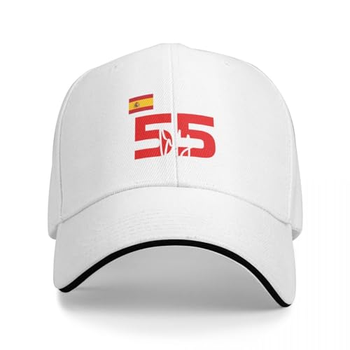 AIETPOIJ Gorras de béisbol F1 2022 Carlos Sainz 55 Gorra de béisbol Rugby Lindo Icono Ropa de Golf Hombres Mujeres