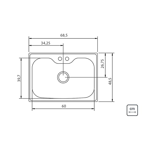 Cuba Tramontina Morgana 60 FX Undermount 69x49 93806192 Inox Acetinado