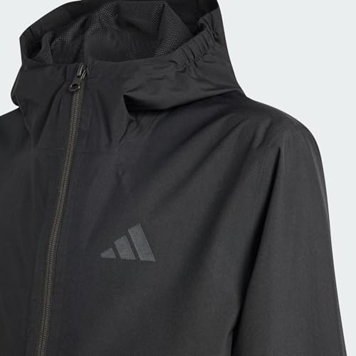 adidas Unisex Kids Terrex Kids Multi 2 Layer CLIMAPROOF Rain Jacket, black/black, 11-12 Years