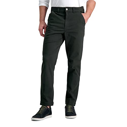 Haggar Mens Straight Fit Canvas Carpenter Work Utility Pants, Military Green, 36W X 34L Us #TOP18