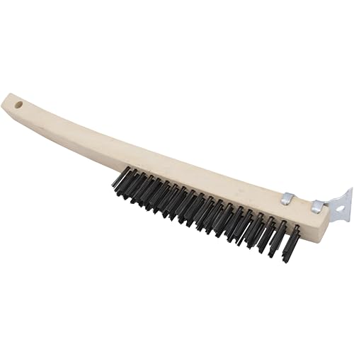 MARSHALLTOWN QLT Wire Brush With Scraper, 14 Inch, Masonry Tool