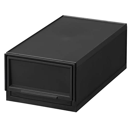 Sanka D2SC-SSBK Modular Case, Freely Combined, Drawer Storage Case, Slim S, Black, Can Be Combined According to Your Lifestyle, Pull Out, Quick Close, Rubber Stopper to Prevent Slipping, Locking