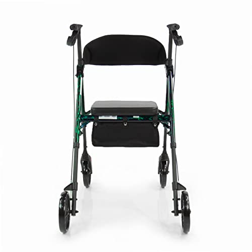 Royal Deluxe Universal Aluminum 4 Wheel Rollators (Laser Red)
