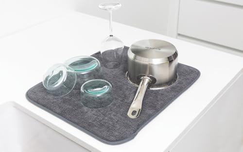 Miniatura 2 de Brabantia Bayeta Escurreplatos De Microfibra Bayeta Escurreplatos De Microfibra Gris Oscuro 47 X 40 X 1 Cm