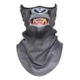 [Boono] フェイスマスク アニマル ネックウォーマー バラクラバ 目出し帽 ハロウィン バイク スキー (ゴリラ激怒)