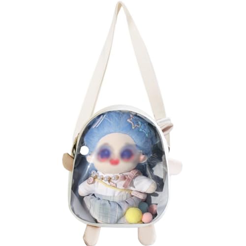 ［YUYAKESHI］ 痛バ 見せバッグ クリア リュック ショルダーバッグ 小羊 外出 片面透明 推し活 ぬいポーチ 萌...