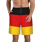 Men & Boys Classic Fit Swim Trunks for Beach Gym Sport Quick Dry Drawstring Basic Board Shorts with Pockets, Underwear Germany Flag Fashion Cargo Short