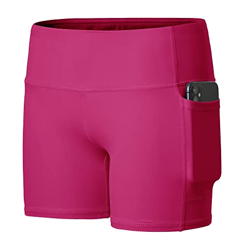 Willit Short feminino de vôlei de 10 cm com bolsos juvenil elastano motociclista dança yoga shorts a
