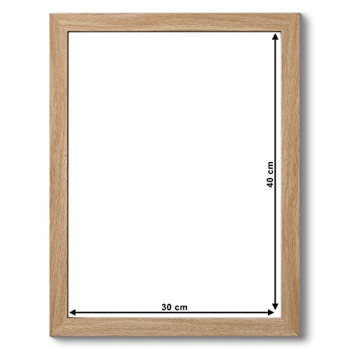 Fabian Clarke London® 30x40cm Modern Oak Wooden Picture Photo Frame Ideal for Prints and Posters Hang Portrait or Landscape