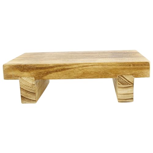 DIYEAH Foot Bench Under Desk Wooden Step Stool for Boys and Girls Adults Tall Stool for Bedroom Foot-Rest for Improved Comfort