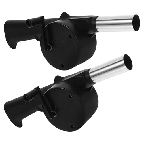 Abaodam Lot de 2 Souffleurs D'air Manuels pour Barbecue en Plein Air, Outil D'allumage Rapide en Plastique Solide, Compact et Portable, Accessoires pour Barbecue au Charbon et Camping