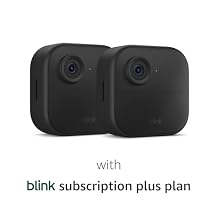 Blink Outdoor 2-Camera System newest model, With 1-Year Subscription Wire-free smart security camera, two-year battery life, HD live view, person detection, Works with Alexa