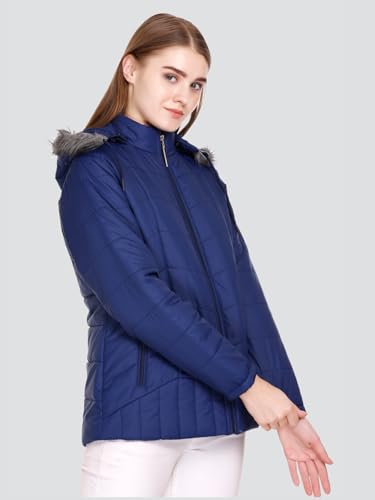 Image of RARE TIMES Women's Stylish Solid Full Sleeves Jacket | Winter Wear Quilted Jacket for Travelling | Regulaer Fit Puffer Jacket For Women