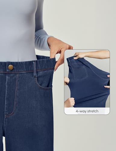 IUGA Wide Leg Jeans Woman Stretchy Pull On Baggy Jeans High Waisted Trendy Womens Jeans Straight Casual Denim Pants4