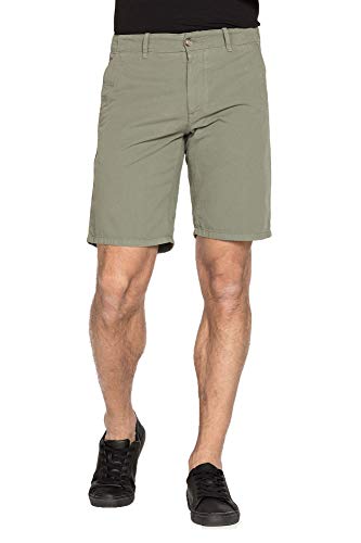 Bermuda per uomo, tinta unita Carrera Jeans - Shorts in Cotone, Verde Muschio (48)