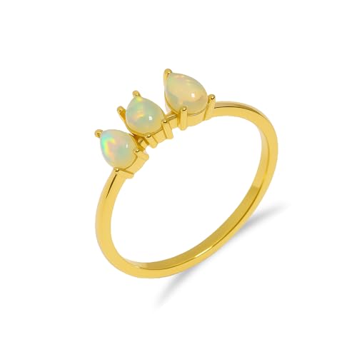 Bague opale de feu naturelle argent 925 symbole d'amour éternel et de pureté