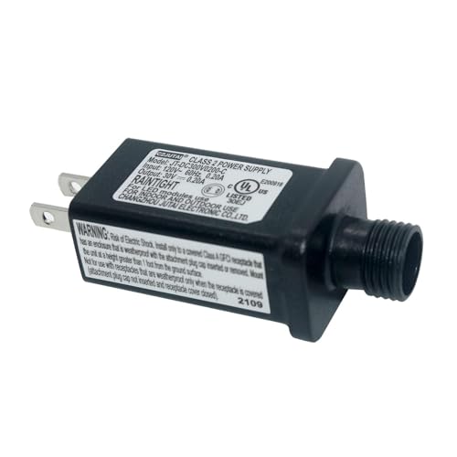Image of 30V 6W LED Transformer, JT-DC300V0200-C Class 2 Power Supply, Low Voltage Adapter for LED Lights