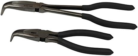 ION TOOL Angled Long Needle Nose Pliers Set – 11” & 7” 90 Degree Bent Nose Pliers, 2 Piece Set