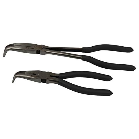 ION TOOL Angled Long Needle Nose Pliers Set – 11” & 7” 90 Degree Bent Nose Pliers, 2 Piece Set Cover