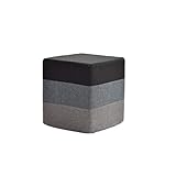 WANGJIN-sgabello Poggiapiedi ottomano Seggiolino da Picnic Portatile Versatile Cubi salvaspazioPassa Max 300 kg Antiscivolo Grigio 29 x 29 x 35 cm