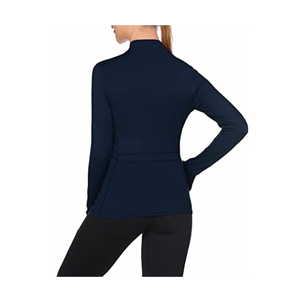 COOrun-Women-Workout-Jacket-Warm-Up-Jackets-Running-Zipper-Track-Tops-Thumb-Holes-Activewear-S-XXL COOrun Ladies Track Jackets Full Zip Up Sports Coat Slim Fitted Workout Jacket Thumb Hole Zipper Track Tops