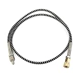 Moliuoly DN2 36" Mikroporenschlauch 4500psi aus Edelstahl mit Schnellkupplung für Luftfüllstation oder Ladeadapter, 90cm Hochdruckschlauch Schwarz