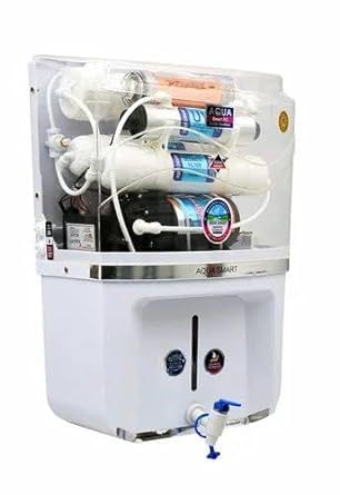 Image of New Aqua Smart Plus Copper RO+UV+UF+TDS Controller+Zinc+Magnesium Water Purifier 12Ltr (White) Suitable for Borewell, Tanker and Municipal Water | Water Filter For Home & Office USE.