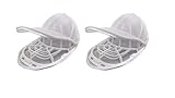 TEANGONN hat washer cage for washing machine, dishwasher and dryer - cap washer for baseball caps - hat cleaner for adults and kids (white 2 pack with bags)