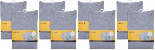 Cricut Men's T-Shirt Blank, Round Neck Grey,…