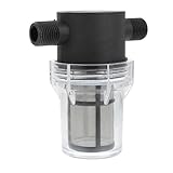PHENOFICE Vorfilter Wasserpumpenfilter für Gartenpumpen und Hauswasserwerke mit Messinganschluss und Filtereinsatz für Wasserleitung Outdoor
