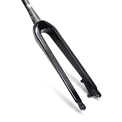 Fourchette fibre de carbone rigide avec support frein à disque noir