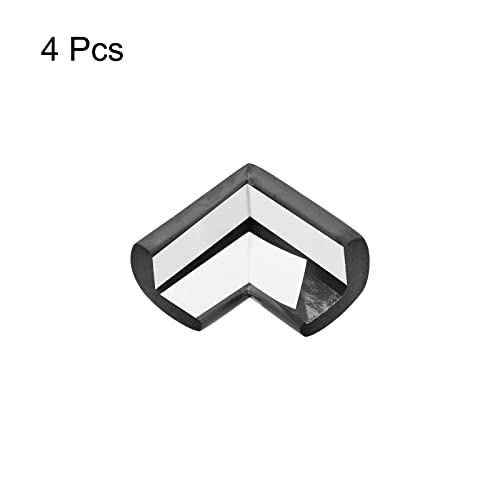 Image of uxcell Corner Guards Edge Protectors, 4Pack Foam Safety Bumper L Shape, 55mm /2.16 inch(L) for Furniture Corner Table Edge Guard, Black