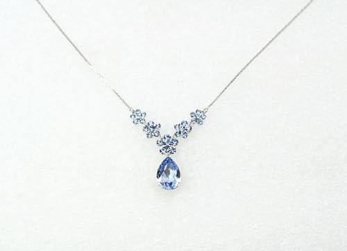 Faship Gorgeous Rhinestone Crystal Floral Necklace Earrings Set3