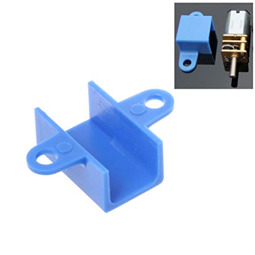 LUOFANG 10Pieces Mounting Bracket Micro Gear Motor Base Fixed Seat Frame Holder 12mm Blue