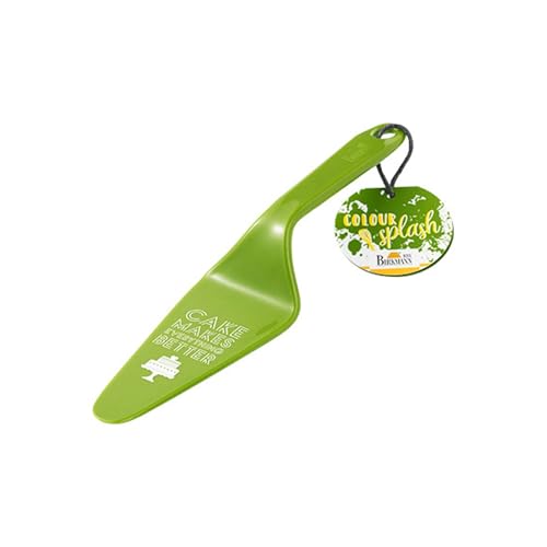 Birkmann, Colour Kitchen Tortenheber, Grün, Kunststoff, mit Spruch, 26 x 6 cm, spülmaschinengeeignet, 429796