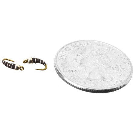 Umpqua Tungsten Zebra Midge - 2-Pack Black, 16 #TOP1
