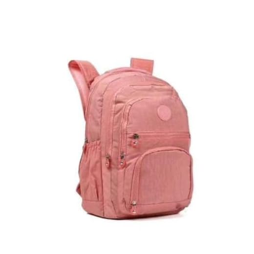 Mochila Escolar Casual Juvenil Feminina Masculina Grande Capacidade (Rosa Claro)