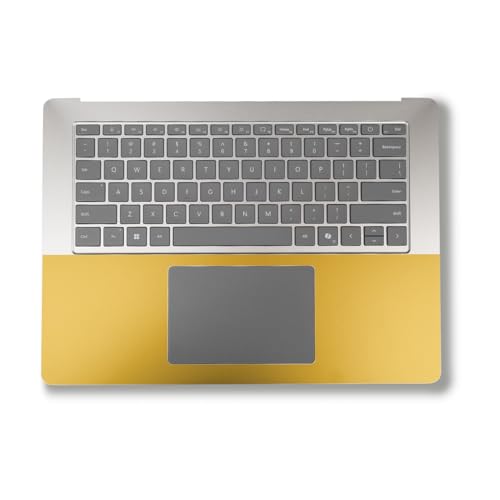 Image of Laptop Skin Compatible with Surface Laptop 7 15 inch (2024) - Solid Marigold - Premium 3M Vinyl Protective Wrap Decal Cover - Easy to Apply | Crafted in The USA by MightySkins