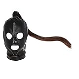 Leather Halloween Mask, Funny Breathable Head Hood,Adjustable Portable Stage Mask Accessories for Women/Girl Gift