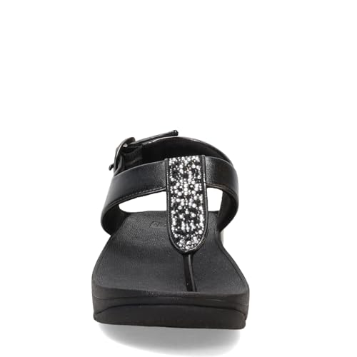 FitFlop Women's Fino Crystal-Mix T-Strap Sandals Wedge4