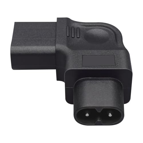 PDU Power Adapter Cord with C8 to C13 Connectors, Figure 8 Male to Right Angle IEC Female Side Bend Conversion Plug