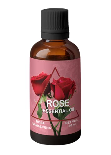 Image of Heilen Biopharm Food Grade Edible Rose Essential Oil For antidepressant antiseptic, anti-inflammatory, astringent aphrodisiac- 50 ml Bottle Pack of 1