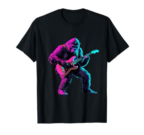 Gorilla Toca la guitarra | Rock Star | Gorilla Rock Music Camiseta