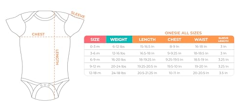 Printique BBY1SIE-BBYBEAR Organic Gots Certified Baby Onesie Unisex Bodysuit 0-18 Months - Baby Bear thumb #5