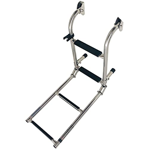 Escalera plegable para piscina con 4 peldaños de acero inox miniatura 1