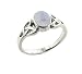 Sterling Silver Celtic Knot and Genuine Rainbow Moonstone Ring Size 10(Sizes 4,5,6,7,8,9,10,11,12,13,14,15)