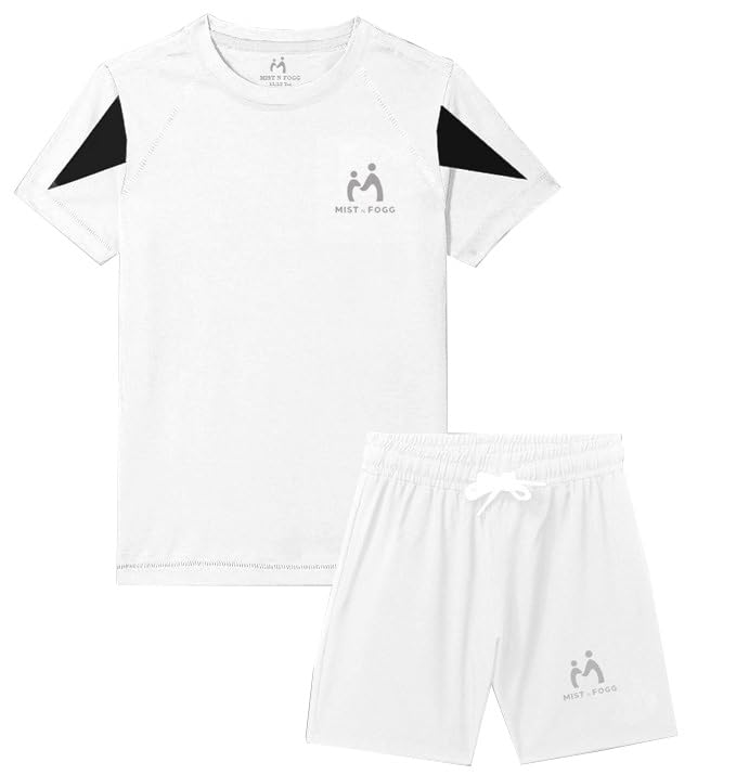 Image of MIST N FOGG Boys and Girls Sports T-Shirts and Short Set